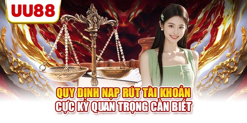 Quy định nạp rút tài khoản cực kỳ quan trọng cần biết